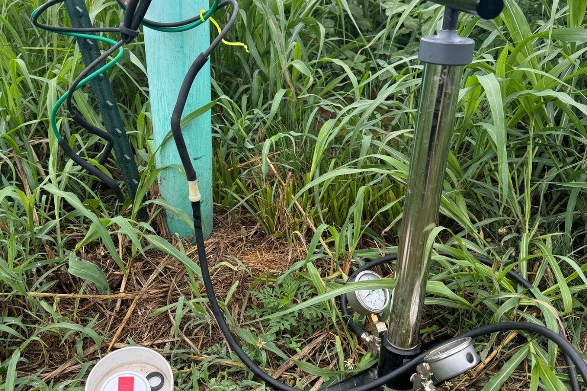 Instrument set up for sample collection