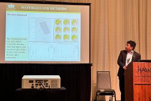 Lalit presenting his work in AAG 2024