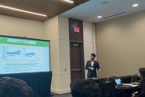 Sudip presenting his work in ASA Southern Retional Meeting 2025