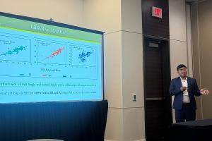Lalit presenting his work in ASA Southern Retional Meeting 2025