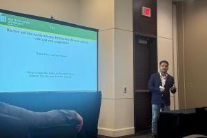 Deepak presenting his work in ASA Southern Retional Meeting 2025