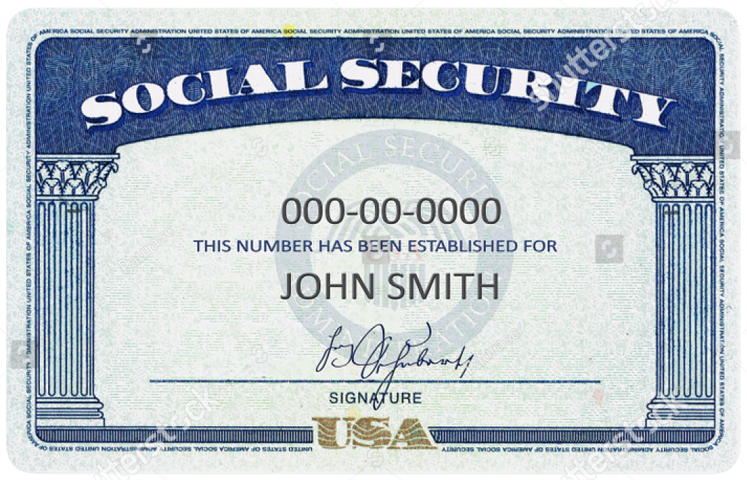 Social Security Card Example