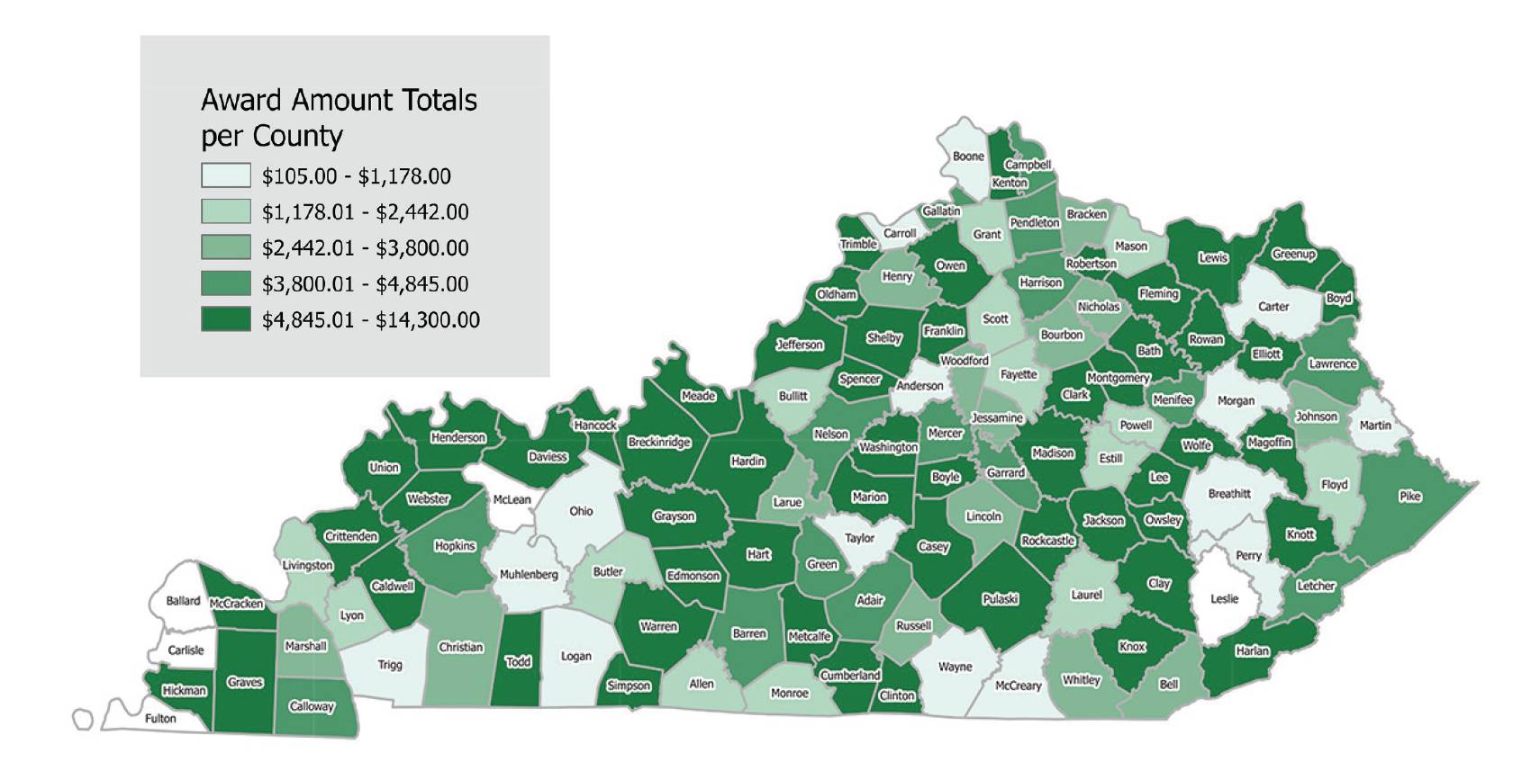 Small Farm Grant map