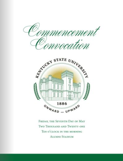 Commencement program cover